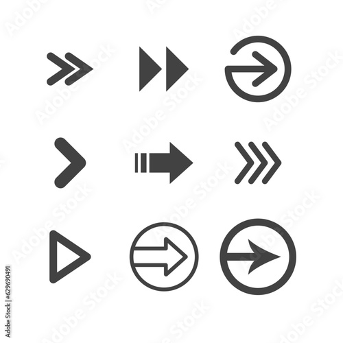 Free Download Arrow icon set. Collection of different arrows. Black vector pictogram. - GFXLoad
