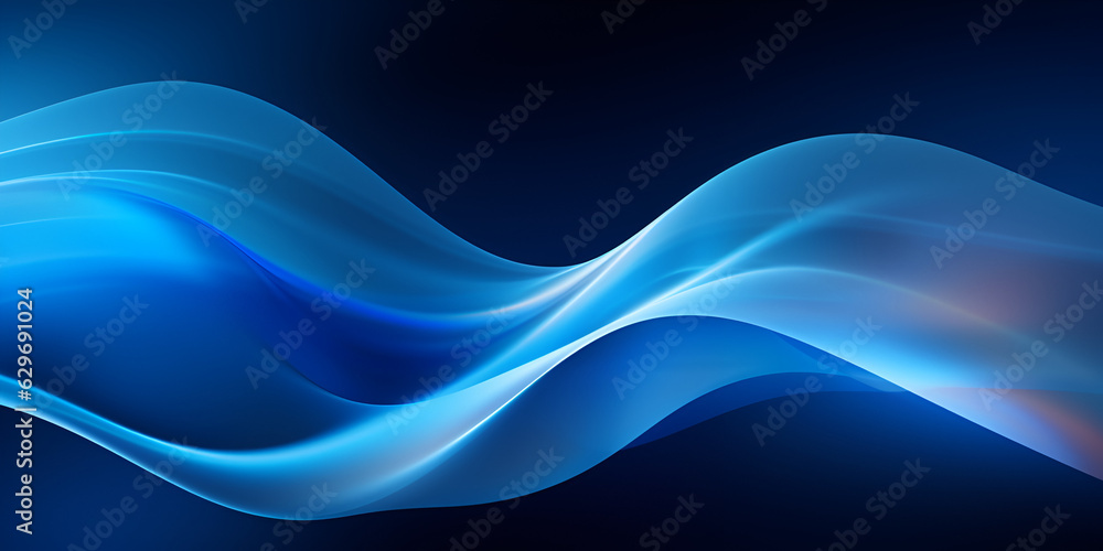 Digital blue abstract wave background, ai generated Digital blue abstract wave background, ai generated