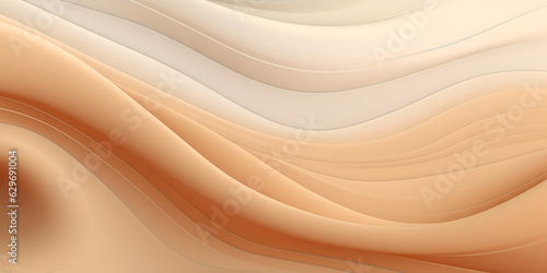 Digital beige abstract wave background, ai generated