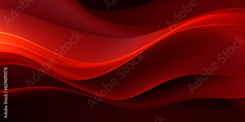 Digital red abstract wave background, ai generated