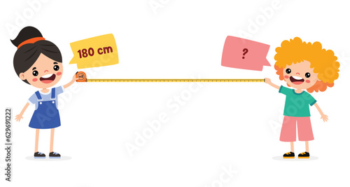 Cartoon Student Using Tape Measure