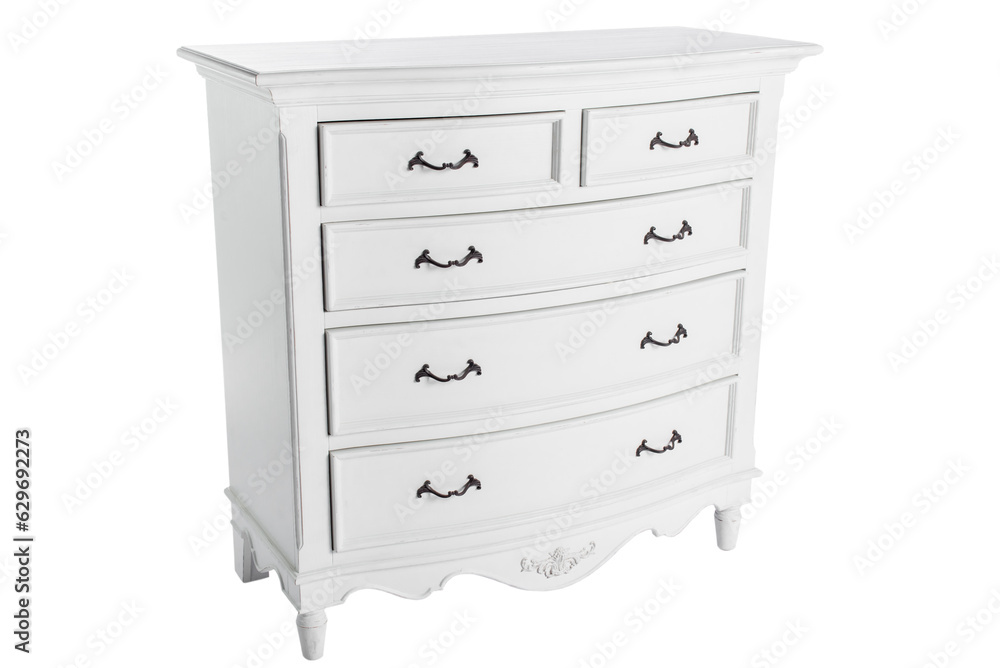 wooden white chest of drawers with drawers for storing things wooden white chest of drawers with drawers for storing things