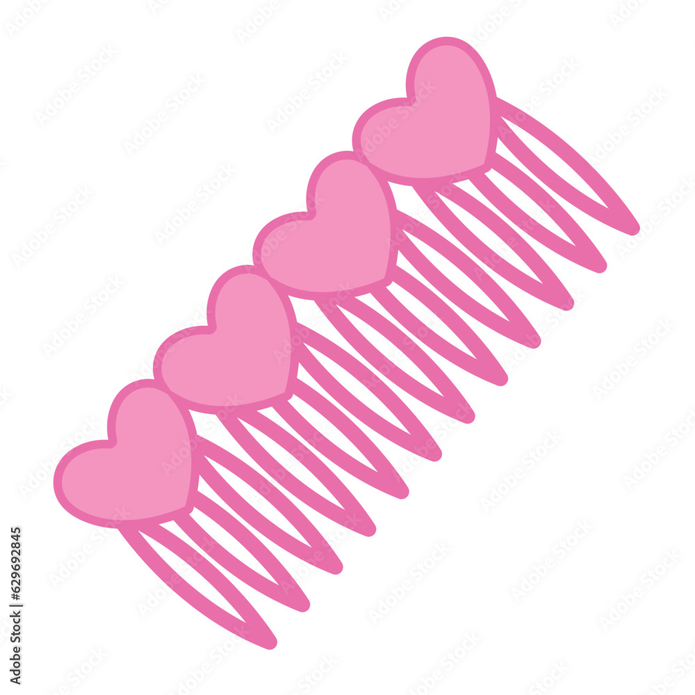Pink girly hair accessory isolated on white background Pink girly hair accessory isolated on white background