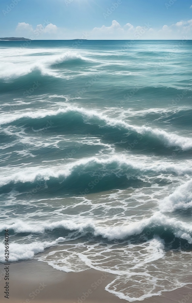 a beautiful ocean scene with waves and sun. ai generated images. a beautiful ocean scene with waves and sun. ai generated images.