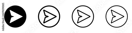  Send message icons, paper plane icon signs