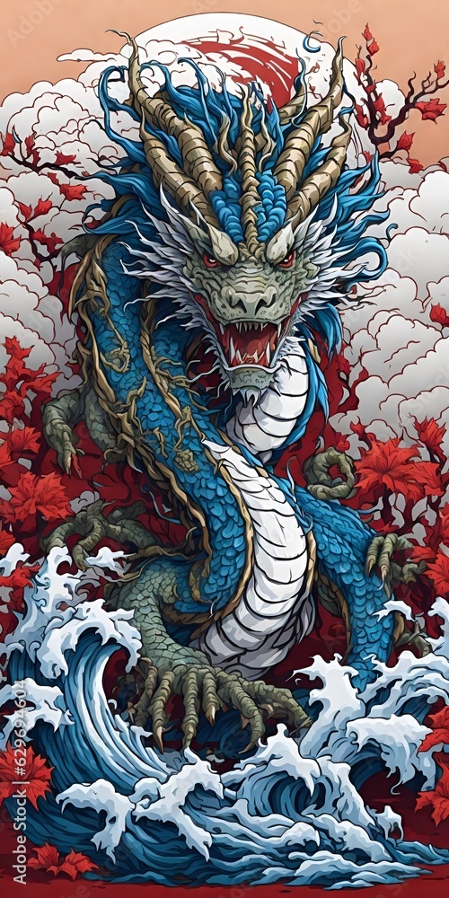Obraz premium chinese dragon statue