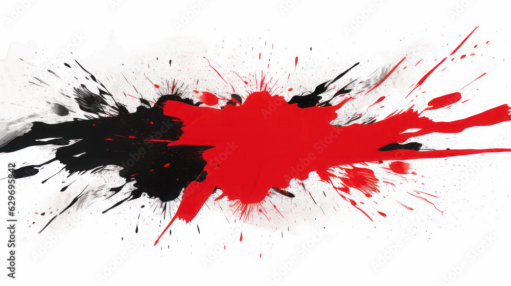 Japanese-inspired seamless background with bold black and red ink strokes Japanese-inspired seamless background with bold black and red ink strokes