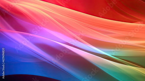 A rainbow-colored wave with swirling lines and curves. .