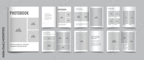 Modern photobook minimalist template design