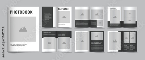 Modern photobook minimalist template design