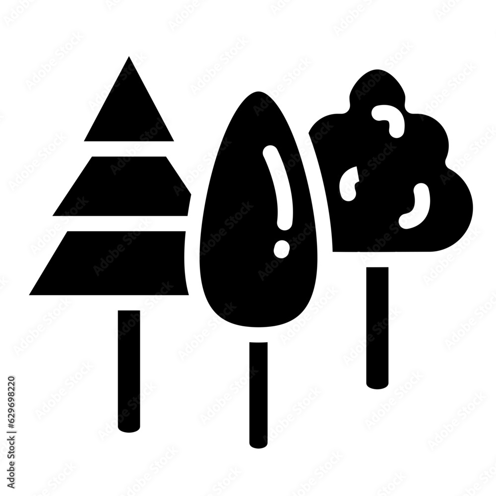 Forest vector icon style Forest vector icon style