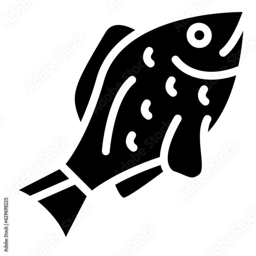 Fish vector icon style