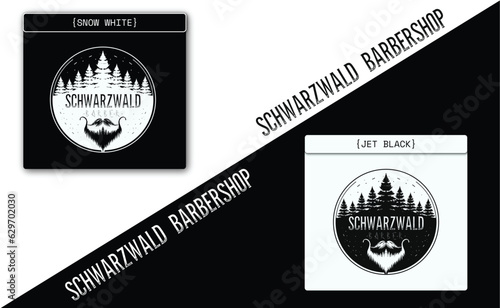 Barbershop der Naturbärte: Schwarzwald Logo Design