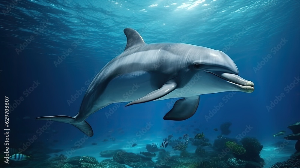 dolphin in the water dolphin in the water