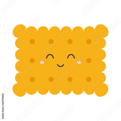 flat vector illustration of сartoon cracker character