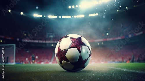 soccer ball on the stadium © Pale