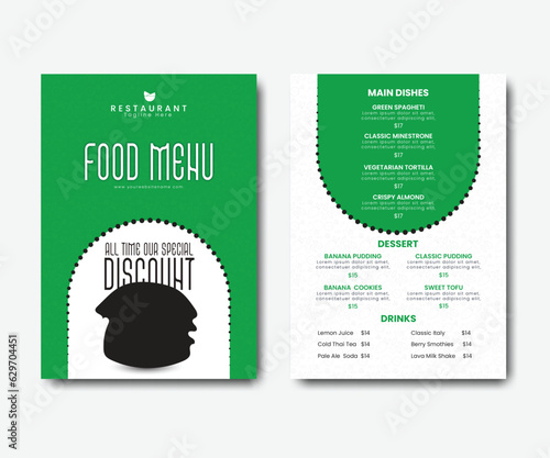 Restaurant food menu or price list design (ID: 629704451)