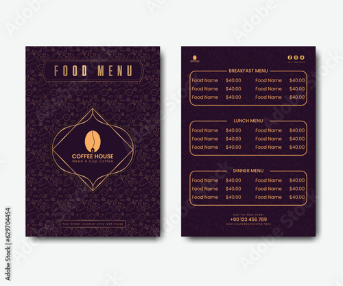 Restaurant food menu or price list design (ID: 629704454)