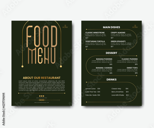 Restaurant food menu or price list design (ID: 629704644)