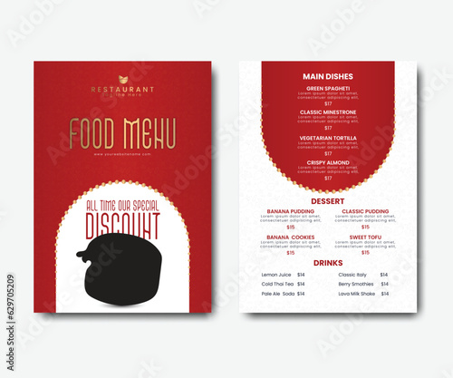 Restaurant food menu or price list design (ID: 629705209)