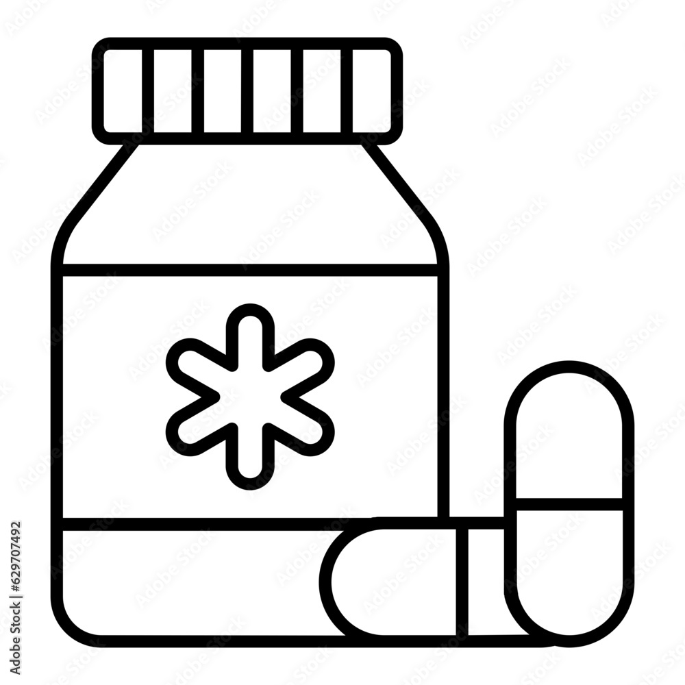 Supplement Line Icon Supplement Line Icon