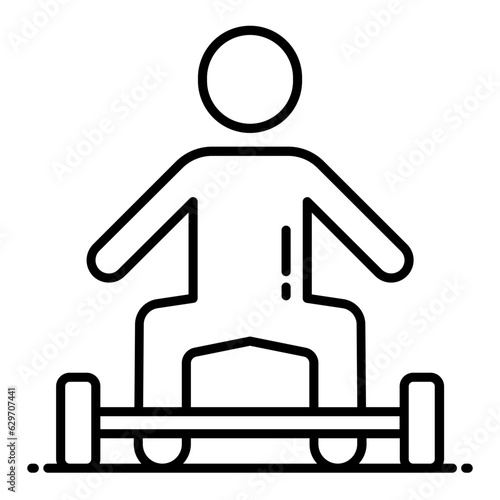 Weightlifter Line Icon