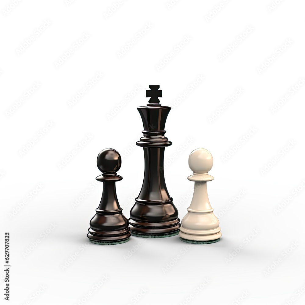 chess pieces on white background chess pieces on white background