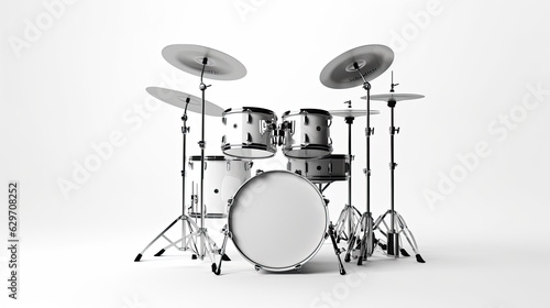 drum kit isolated on black