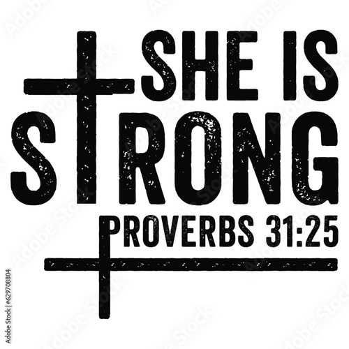  She is strong GIFT jesus t-shirt design