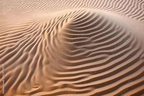 Graceful Swirls: Beautiful Sand Ripple Patterns (Generative AI)