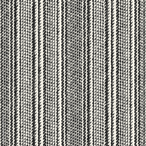 Monochrome Knitted Textured Irregularly Striped Pattern