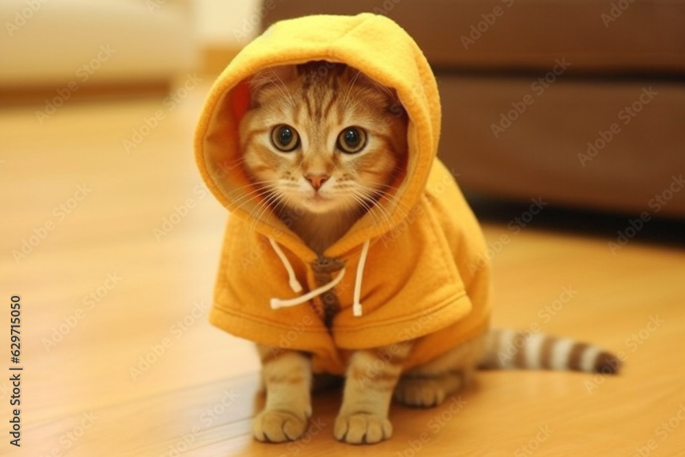 Naklejka premium International cat day. 8 August, cute cats, small kitty, beautiful, little pet, animals, true friend, pretty and funny, gentle, fluffy, playful, shorties. Generative AI