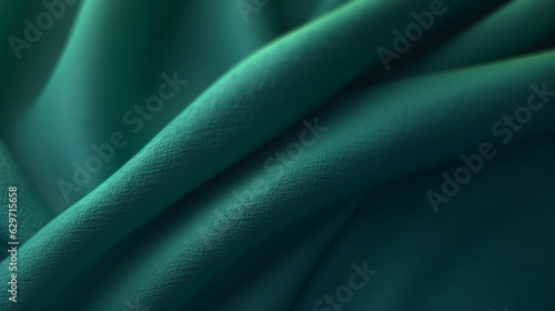 Morceaux de textile de couleur vert. Tissu, drap plié. Arrière-plan pour conception et création graphique.