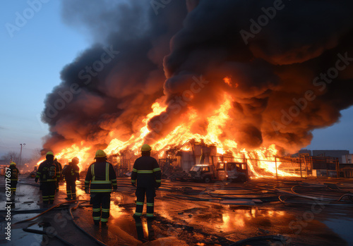 Flammendes Inferno, Brennender Industriekomplex photo