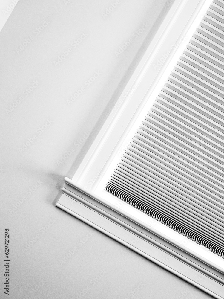 close up of a window blind