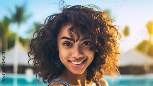 young latina hispanic woman...