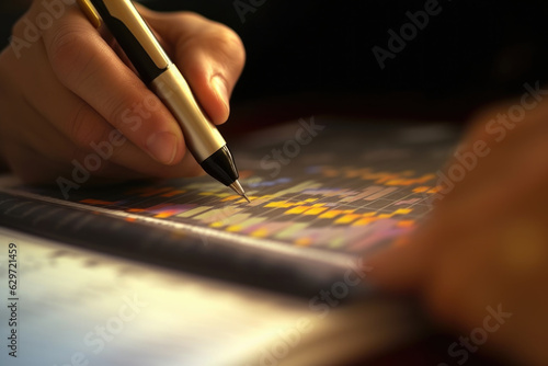 Wallpaper Mural handwriting an accounting document with a pen. business, finances, record-keeping, and verification. emphasize importance of legal meticulous attention to detail Torontodigital.ca