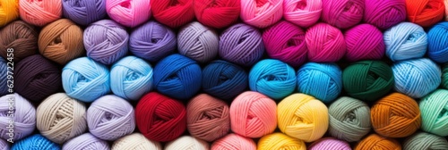 Background from colored yarn Fototapet