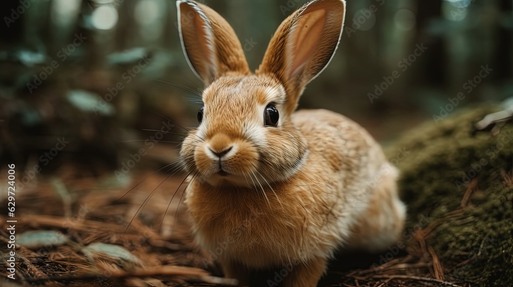 Fototapeta premium Cute rabbit. Generative AI