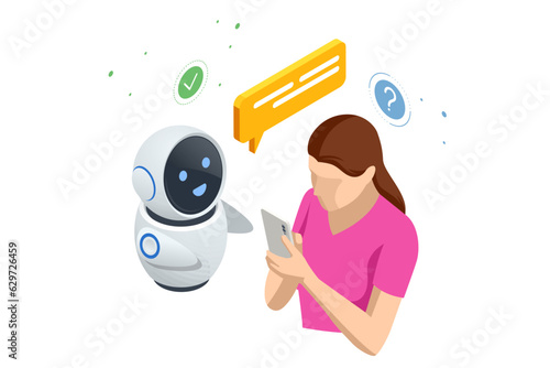 Isometric Artificial Intelligence, Knowledge Expertise Intelligence Learn. Internet connect Chatgpt Chat with AI, Artificial Intelligence.