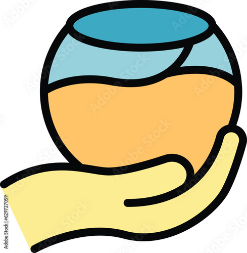 Home wine glass icon outline vector. Vine champagne. Party cook color flat