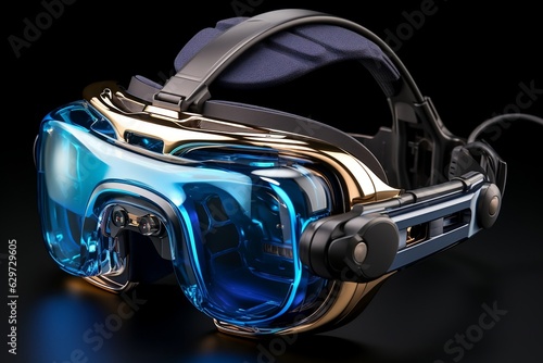 Futuristic Virtual Glasses, VR headsets. Technology digital Futuristic Innovation Device Concept. © rzrstudio