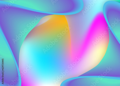 Liquid elements background with dynamic shapes and fluid. © Holo Art