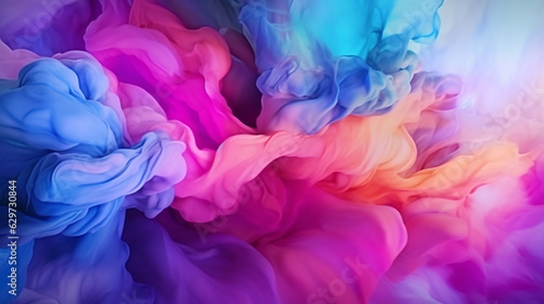 abstract background with magenta blue smoke. Generative Ai. 