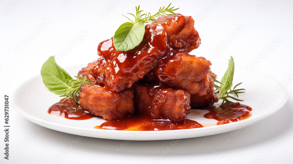 grilled wings with vegetables. Generative Ai. grilled wings with vegetables. Generative Ai.