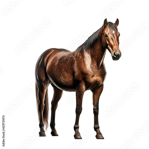  brown horse isolated on transparent background