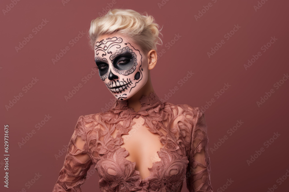 portrait of a person with a mask portrait of a person with a mask