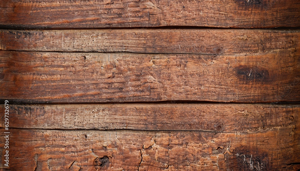 Wooden background banner, aged wood, brown wood, Generative AI Wooden background banner, aged wood, brown wood, Generative AI