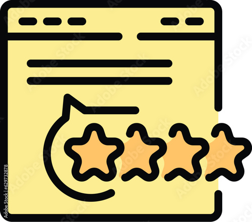 Web chat support icon outline vector. Call service. Tech help color flat