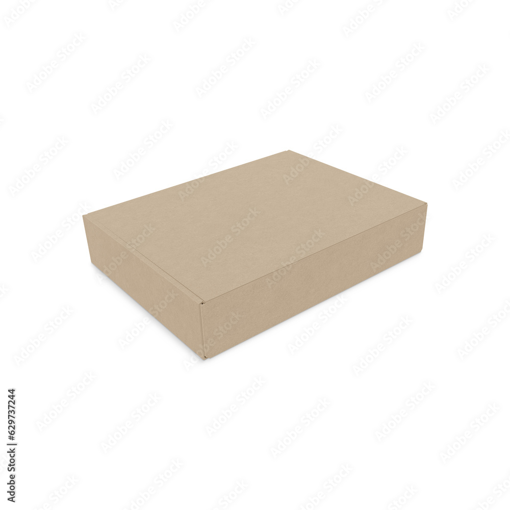 Kraft box template isolated on a white background Kraft box template isolated on a white background